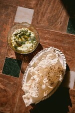 Chef Krzysztof Czerwinski’s ‘Tofu Tzatziki’ proves that even cucumber peels can shine, adding a refreshing twist to this creative and sustainable appetiser.